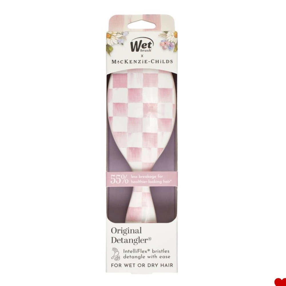 Wet Brush x MacKenzie Childs OG Detangler Hair Brush - Rosy Check